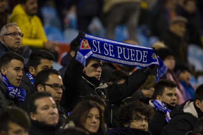 La afición del Zaragoza durante un partido (Foto: Daniel Marzo).