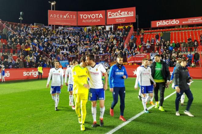 El equipo agradeció a la afición (Foto: Real Zaragoza).