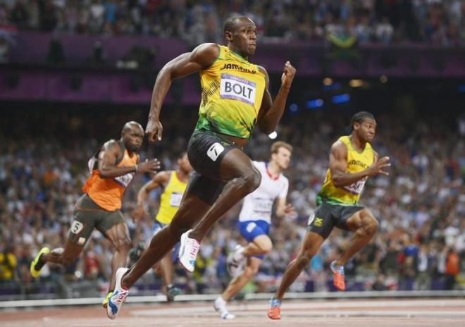 Usain Bolt, durante una carrera (Foto: EFE).