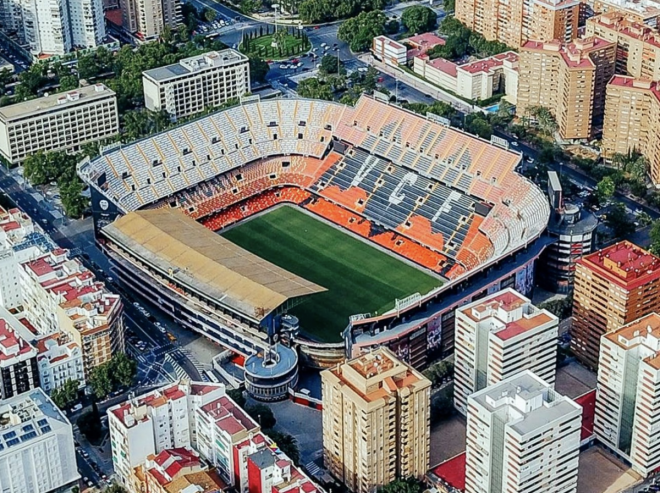 Vista aérea de Mestalla
