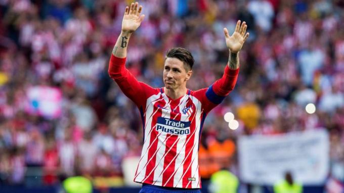 Fernando Torres se despide de la afición del Atlético de Madrid.