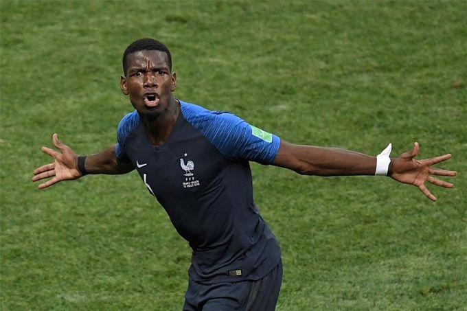 Paul Pogba celebrando su gol en la final del Mundial.
