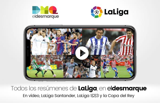 ElDesmarque y LaLiga alcanzan un acuerdo para la emisión de los goles y los resúmenes de todas las jornadas de LaLiga Santander, LaLiga 1,2,3 y la Copa del Rey.