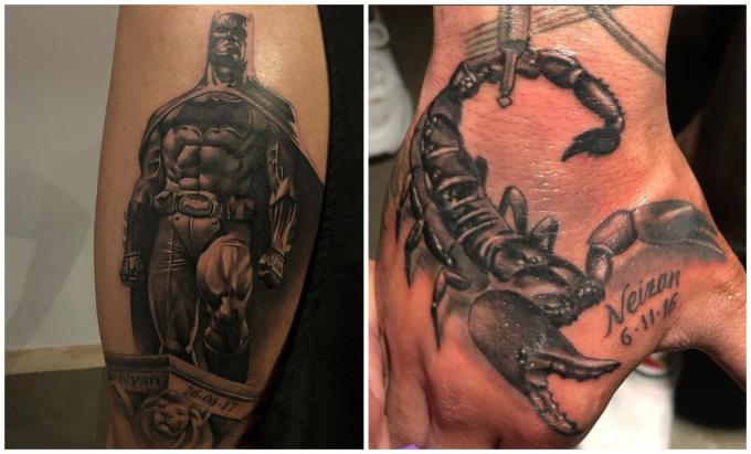 Nuevos Tatuajes de Jesé Rodríguez, con Batman y el nombre de sus Hijos