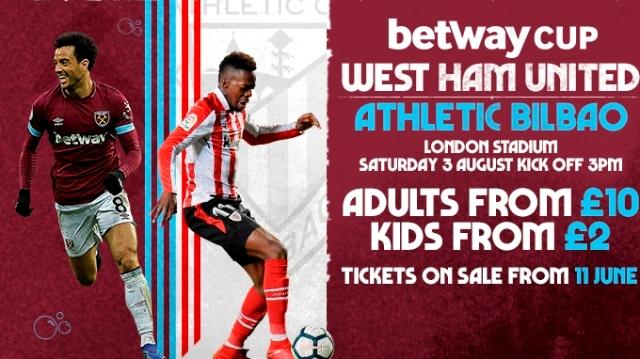 Cartel del amistoso de pretemporada que el Athletic Club disputará frente al West Ham el 3 de agosto (Foto: West Ham).