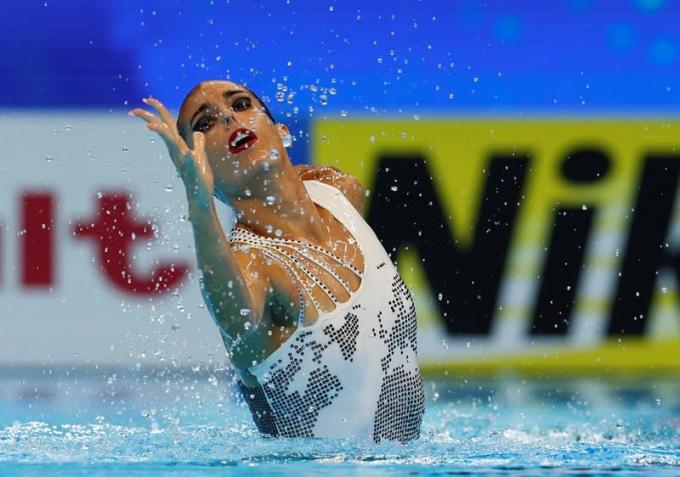 Ona Carbonell, en su etapa como nadadora olímpica.