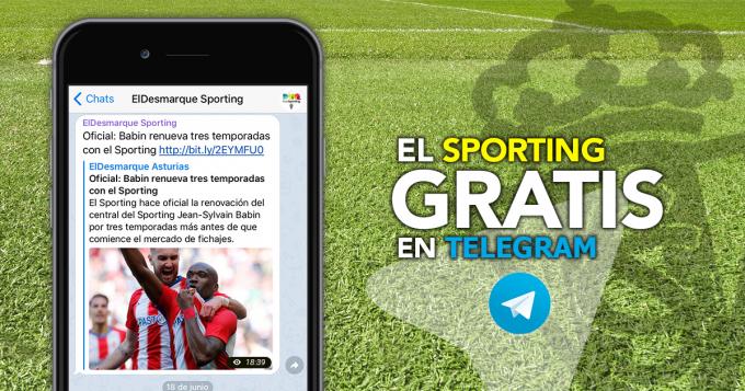 ElDesmarque te envía lo mejor del Sporting gratis por Telegram.