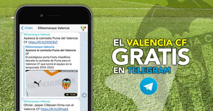 ElDesmarque te envía lo mejor del Valencia gratis por Telegram.