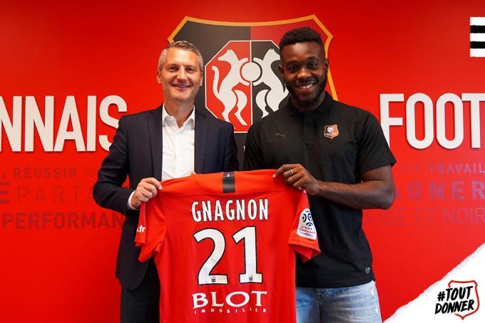Joris Gnagnon, nuevo jugador del Rennes.