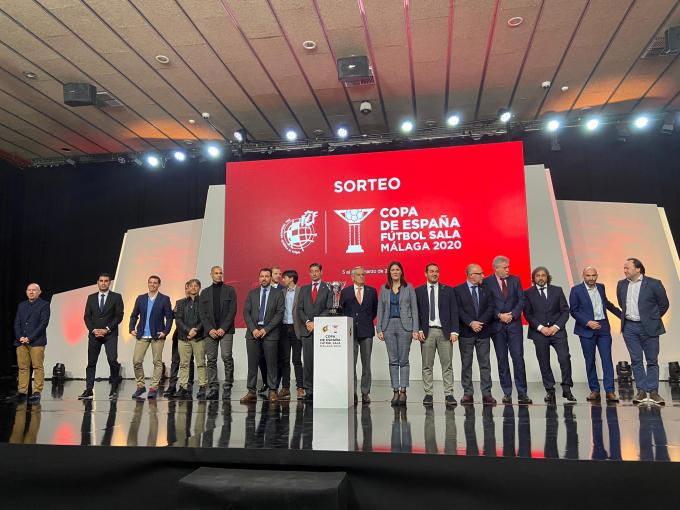 Imagen del sorteo de la Copa de España de Fútbol Sala.