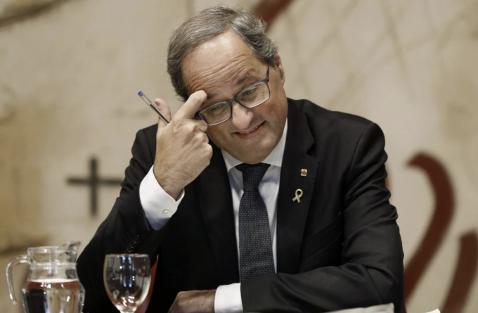 Quim Torra, presidente de la Generalitat de Cataluña (Foto: EFE).