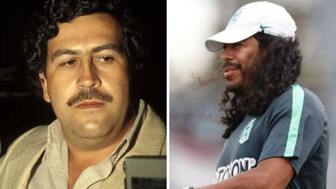 Pablo Escobar y René Higuita.