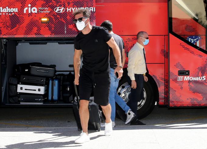 Simeone, en la llegada a San Rafael (Foto: ATM).