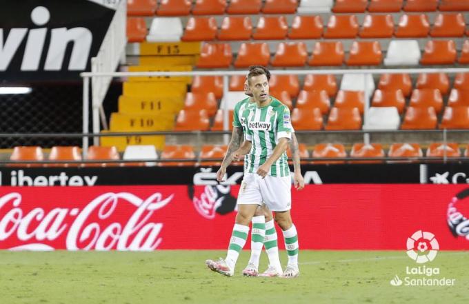 Canales, tras su gol en Mestalla (Foto: LaLiga)