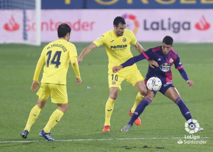 Marcos André protege el balón frente al Villarreal (Foto: Real Valladolid)