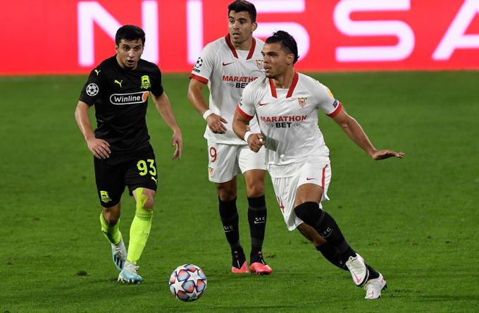 Rekik, en su debut con el Sevilla (Foto: Kiko Hurtado).