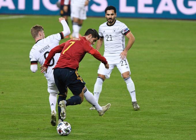 Morata, durante el partido ante Alemania de la Nations League (Foto: Kiko Hurtado).