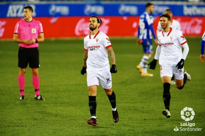 Gol de Suso en el Alavés-Sevilla (Foto: LaLiga).