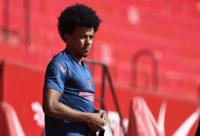 Koundé, en un entrenamiento del Sevilla (Foto: Kiko Hurtado).