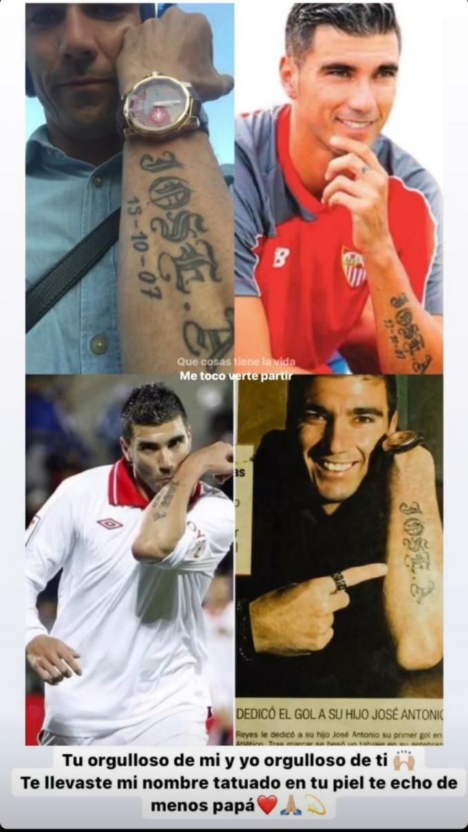El recuerdo del hijo de José Antonio Reyes a su padre.