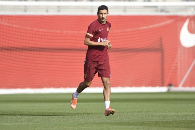Jesús Navas en un entrenamiento (Foto: Kiko Hurtado).