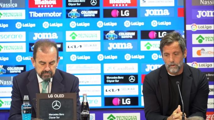 Ángel Torres presenta a Quique Sánchez Flores en el Getafe.