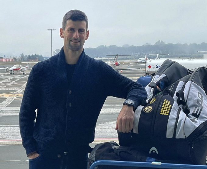 Novak Djokovic, en su viaje a Australia.