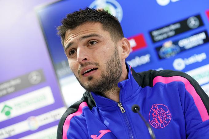 Okay Yukuslu, en su presentación con el Getafe (Foto: GCF).