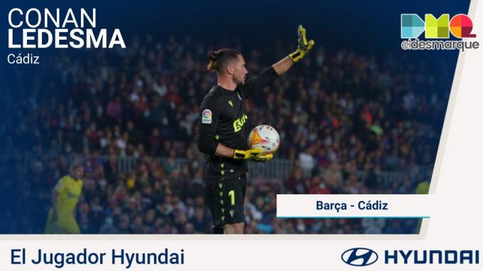 Conan Ledesma, Jugador Hyundai del Barça-Cádiz.