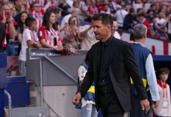 Diego Pablo Simeone, en el banquillo del Atlético de Madrid (Foto: Cordon Press).