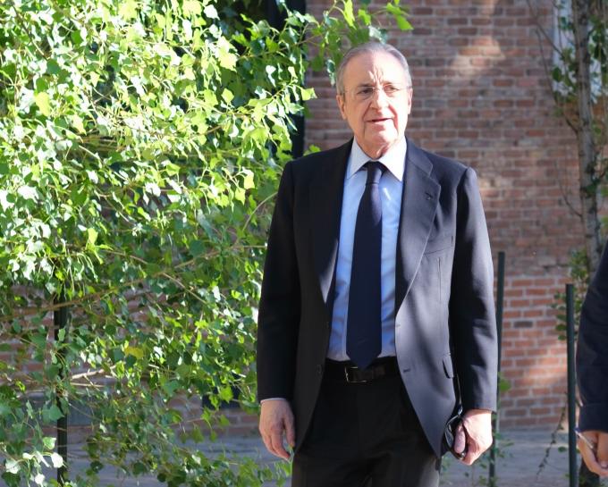 Florentino Pérez, tras una comida de directivas en Madrid (Foto: Cordon Press).