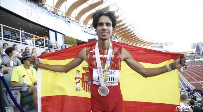 Mo Katir gana bronce para España en el Mundial de Eugene (Foto: @atletismoRFEA)