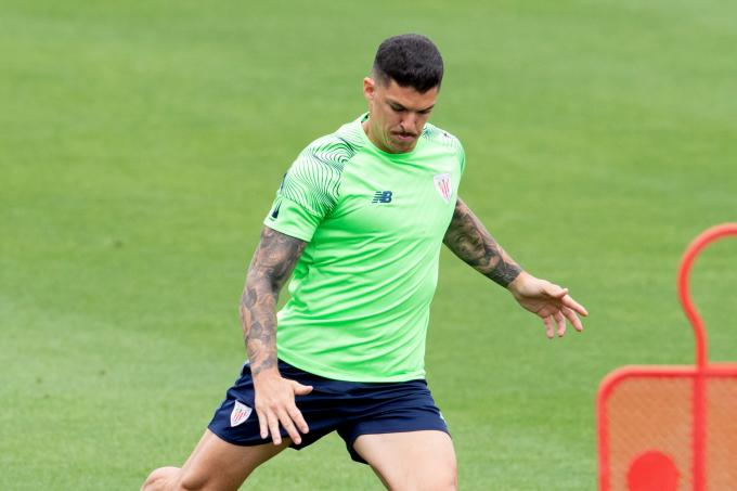 El carrilero Ander Capa se entrena en Lezama (Foto: Athletic Club).
