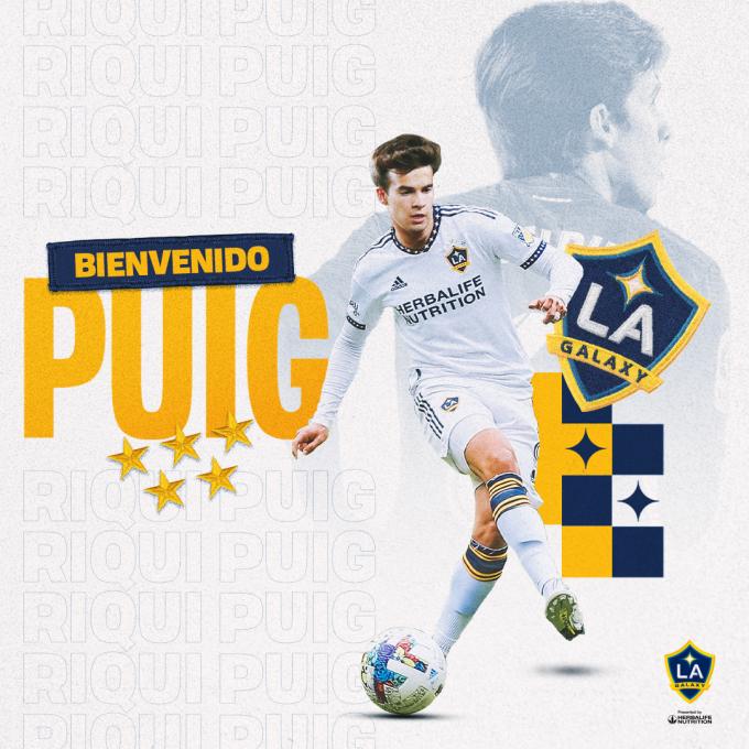 Riqui Puig, nuevo jugador del LA Galaxy. Fuente: Twitter LAG