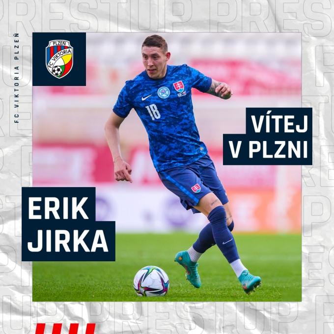 Erik Jirka, nuevo jugador del Viktoria Plzen (Foto: Twitter).