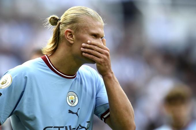 Haaland, en un partido del Manchester City (FOTO: EFE).