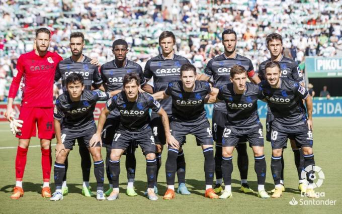 El once de la Real Sociedad ante el Elche en el Martínez Valero (Foto: LaLiga).