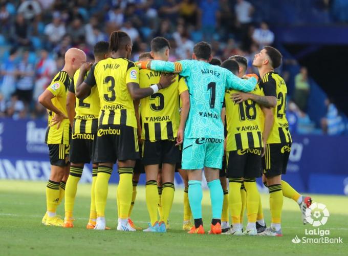 Melé durante el Ponferradina-Real Zaragoza (Foto: LaLiga).