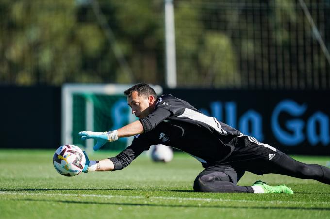 Agustín Marchesín, en un entrenamiento de pretemporada (Foto: RC Celta).