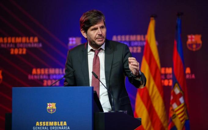 Mateu Alemany, en la Asamblea del Barcelona (Foto: FCB).