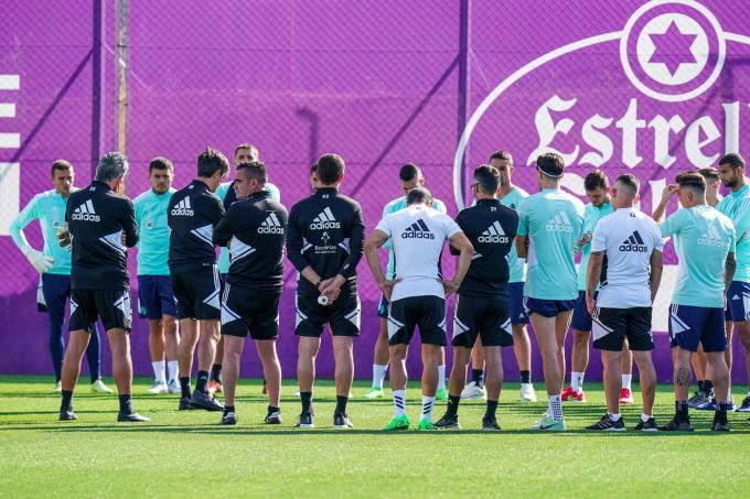 El Real Valladolid entrenando en los Anexos (Foto: Real Valladolid).