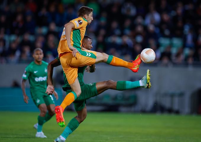 Edgar, en un lance del choque frente al Ludogorets (Foto: RBB).