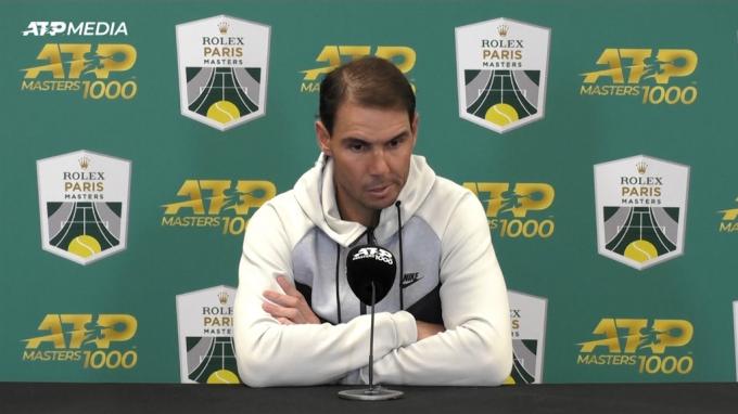 Rafa Nadal, en rueda de prensa tras caer derrotado ante Paul.