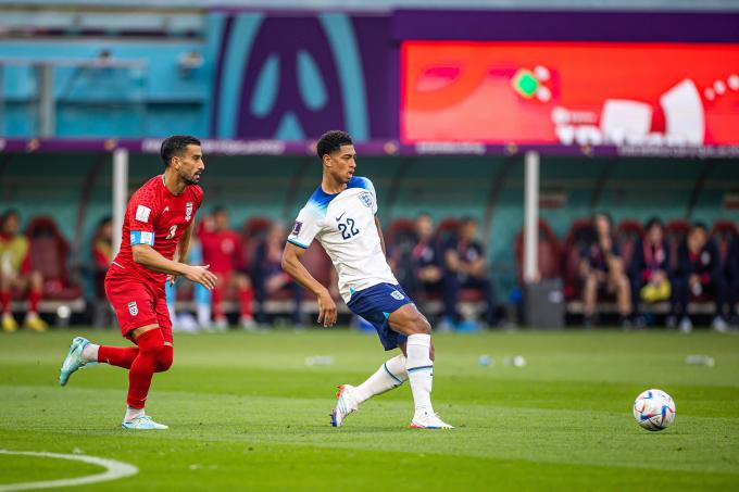 Jude Bellingham, durante el Inglaterra-Irán del Mundial (Foto: Cordon Press).