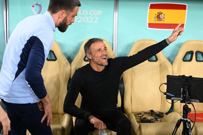 Luis Enrique en el banquillo de España durante el Mundial de Qatar 2022. (Foto: Cordon Press)