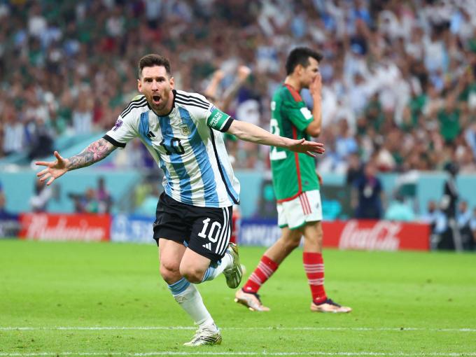 Messi anota el 1-0 para Argentina contra México en el Mundial de Qatar