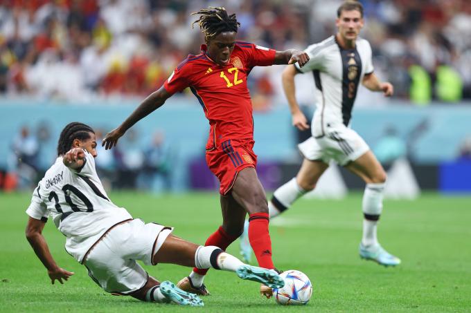 Nico Williams ante Alemania en Qatar. (Foto: Cordon Press)