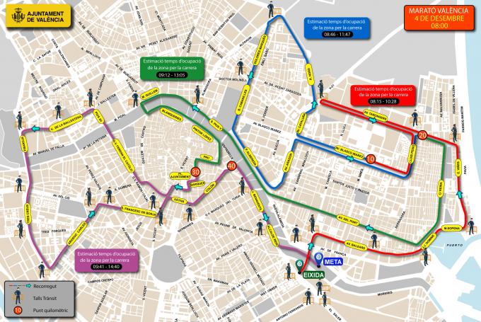 El Ayuntamiento prepara el dispositivo de tráfico para la celebración del Maratón de València