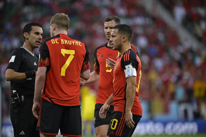 Kevin de Bruyne, Eden Hazard y Jan Vertonghen protestan con Bélgica en el Mundial (Foto: Cordon Press)
