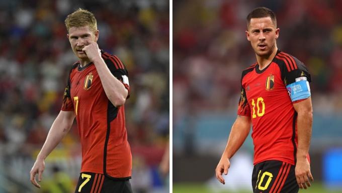 Kevin de Bruyne y Eden Hazard, con Bélgica en el Mundial (Foto: Cordon Press).